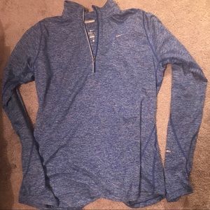 Blue dri fit Nike shirt